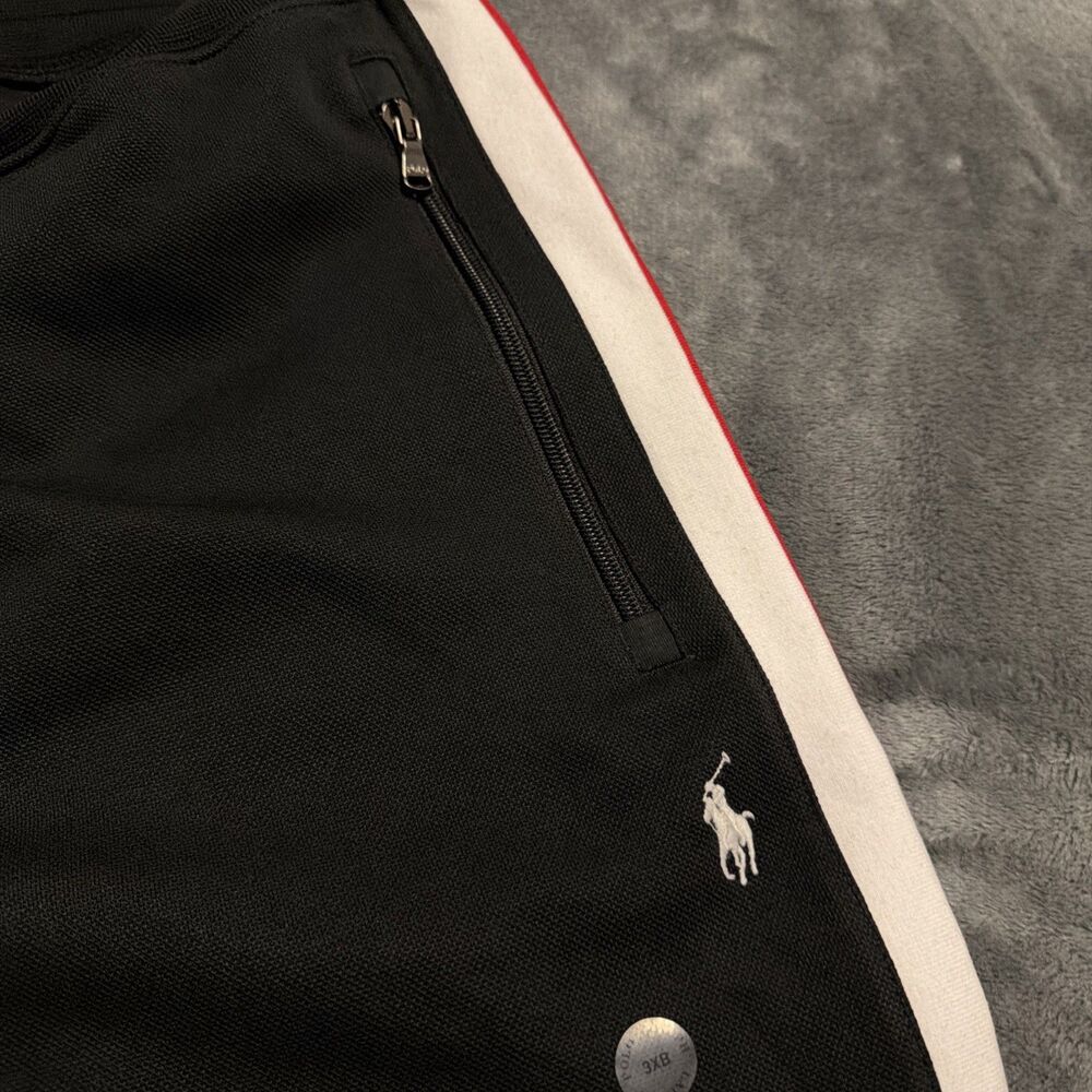 4XB POLO RALPH LAUREN Men's Black/red/white Shorts - Picture 4 of 12
